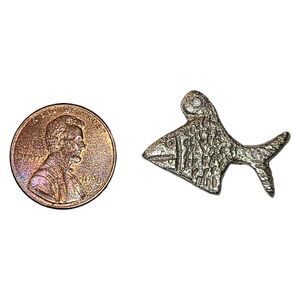 200+ piece Silver Tone Fish Charms Tail Down Piranha Bulk Dangle‎ Charm